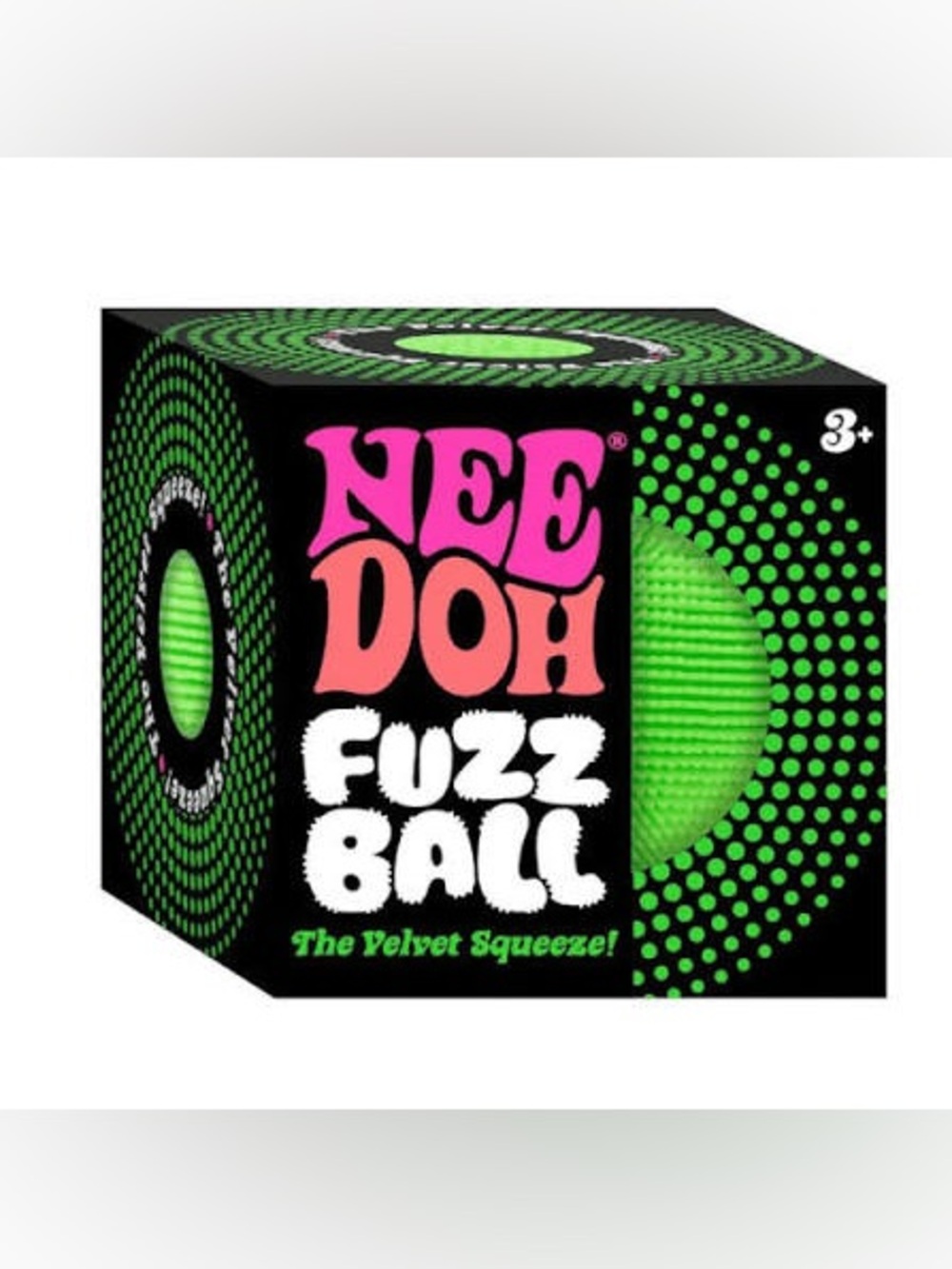 💚 NeeDoh Fuzz Ball Wonder Waves Green NIB | Schylling Velvet Squishy AUTHENTIC